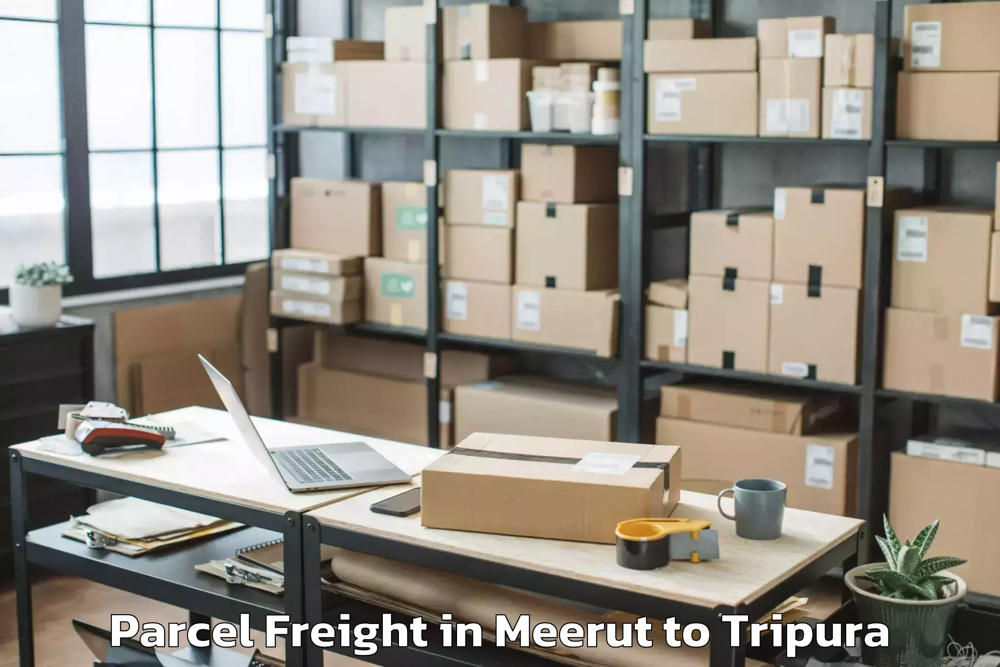 Expert Meerut to Aambasa Parcel Freight